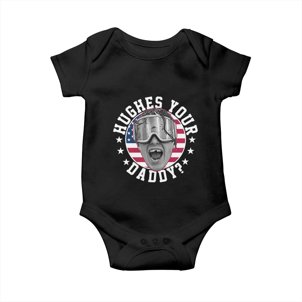 Funny Hughes Your Daddy Ice Hockey Fan Baby Onesie Golden Goal Champions Celebration TS14 Black Print Your Wear