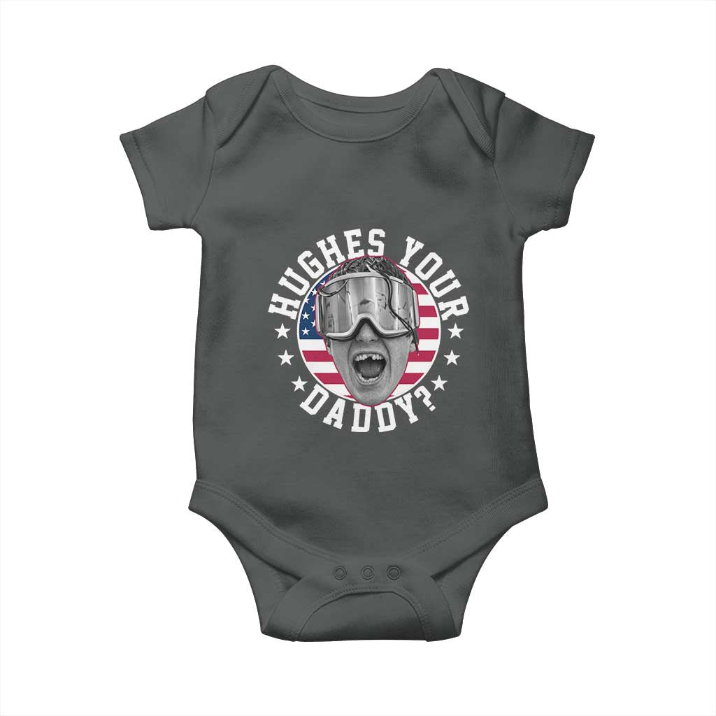 Funny Hughes Your Daddy Ice Hockey Fan Baby Onesie Golden Goal Champions Celebration TS14 Dark Heather Print Your Wear