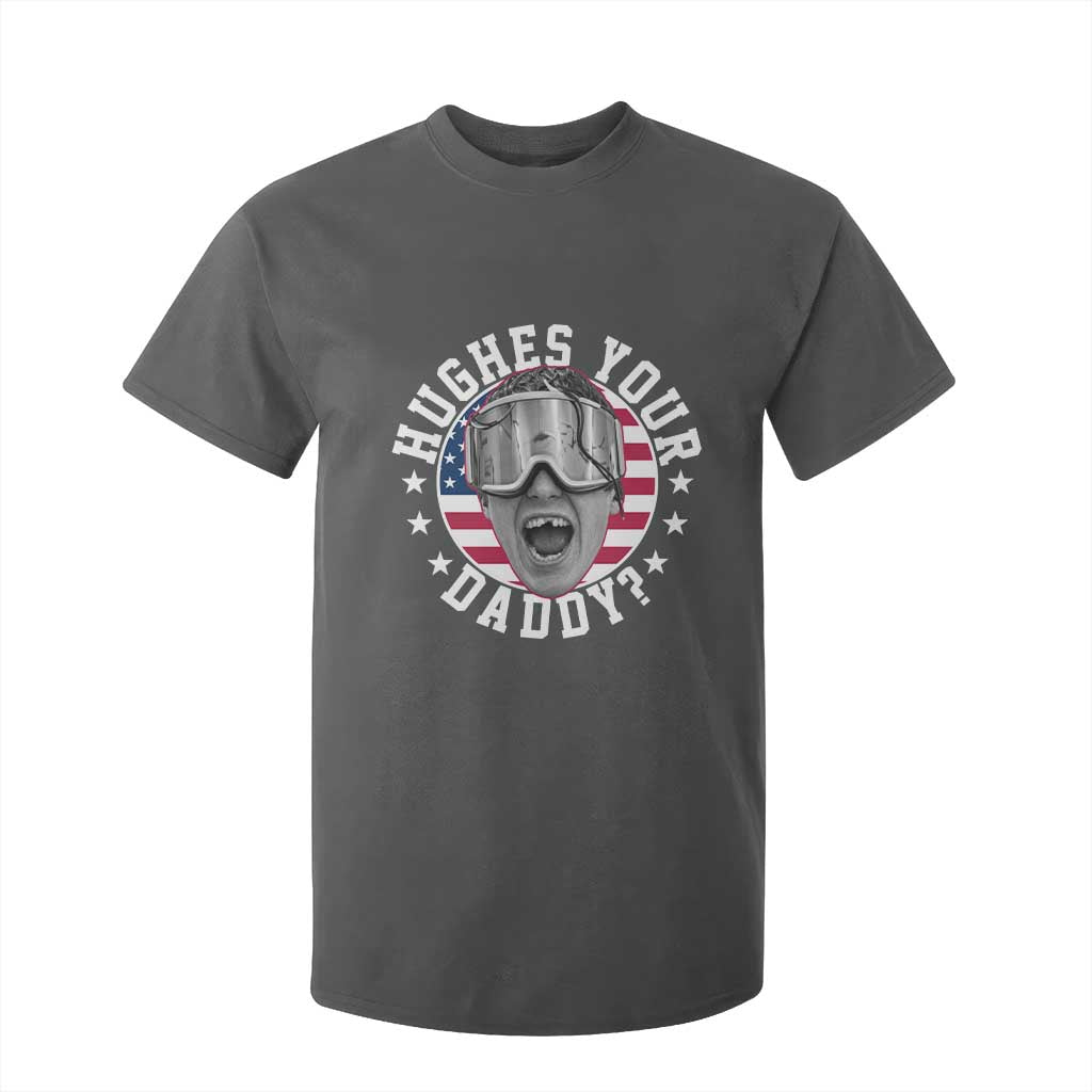 Funny Hughes Your Daddy Ice Hockey Fan T Shirt For Kid Golden Goal Champions Celebration TS14 Dark Heather Print Your Wear