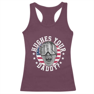 Funny Hughes Your Daddy Ice Hockey Fan Racerback Tank Top Golden Goal Champions Celebration TS14 Maroon Print Your Wear