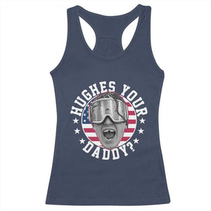 Funny Hughes Your Daddy Ice Hockey Fan Racerback Tank Top Golden Goal Champions Celebration TS14 Navy Print Your Wear