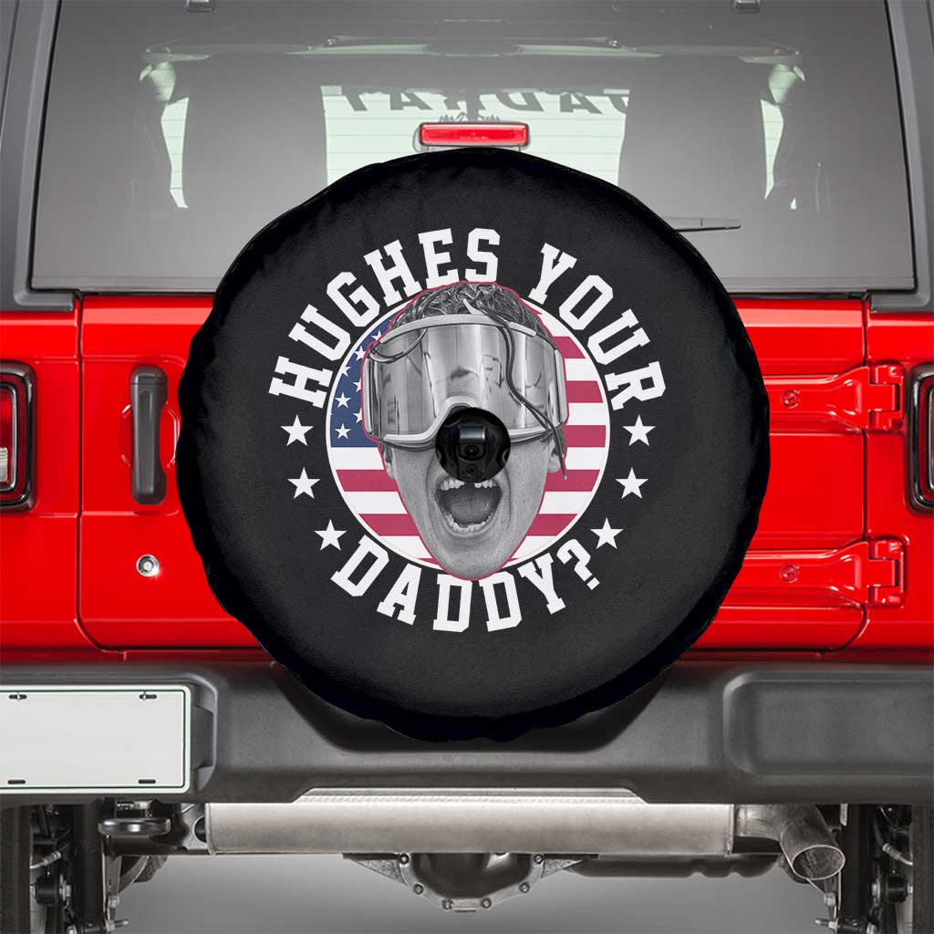 Funny Hughes Your Daddy Ice Hockey Fan Spare Tire Cover Golden Goal Champions Celebration TS14 Black Print Your Wear