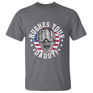 Funny Hughes Your Daddy Ice Hockey Fan T Shirt Golden Goal Champions Celebration TS14 Charcoal Print Your Wear
