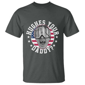 Funny Hughes Your Daddy Ice Hockey Fan T Shirt Golden Goal Champions Celebration TS14 Dark Heather Print Your Wear
