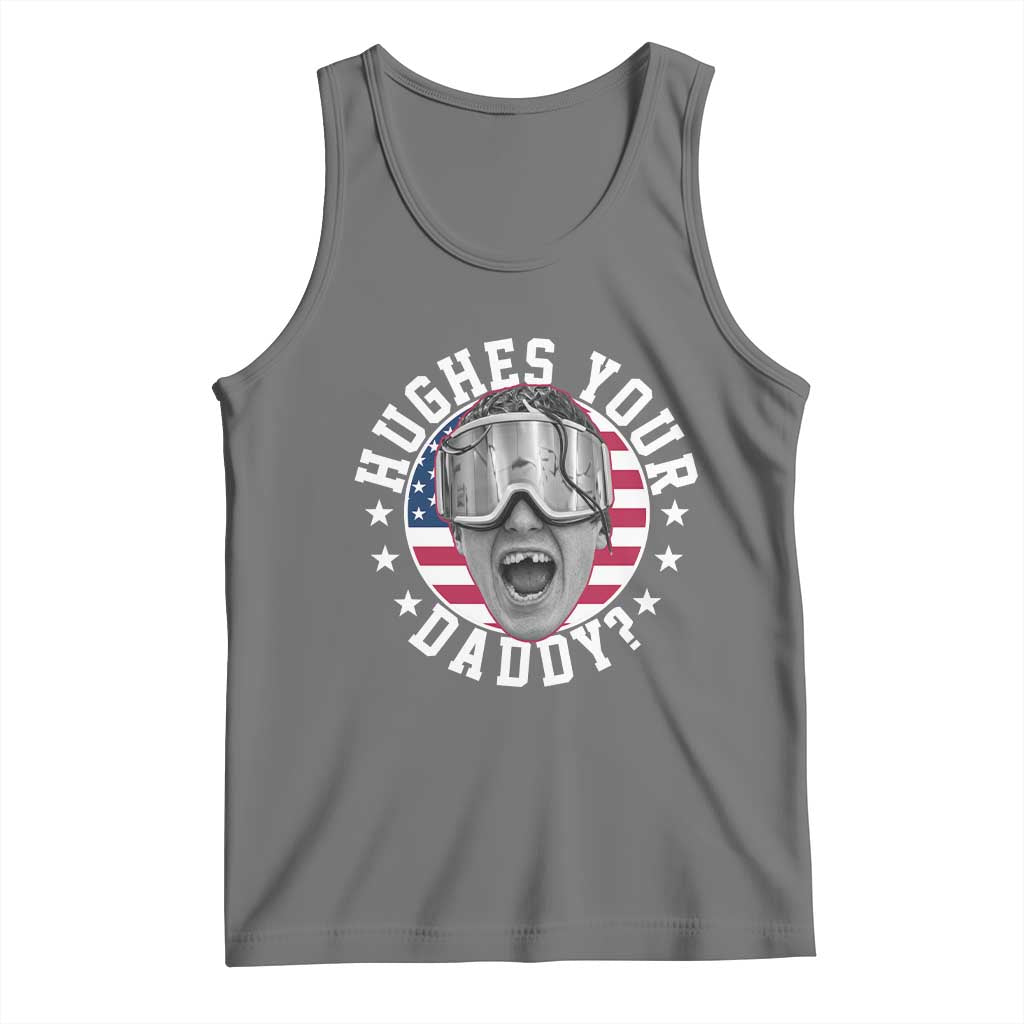 Funny Hughes Your Daddy Ice Hockey Fan Tank Top Golden Goal Champions Celebration TS14 Black Heather Print Your Wear