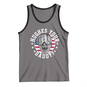 Funny Hughes Your Daddy Ice Hockey Fan Tank Top Golden Goal Champions Celebration TS14 Deep Heather Black Print Your Wear