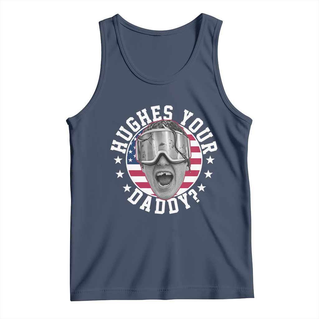 Funny Hughes Your Daddy Ice Hockey Fan Tank Top Golden Goal Champions Celebration TS14 Navy Print Your Wear