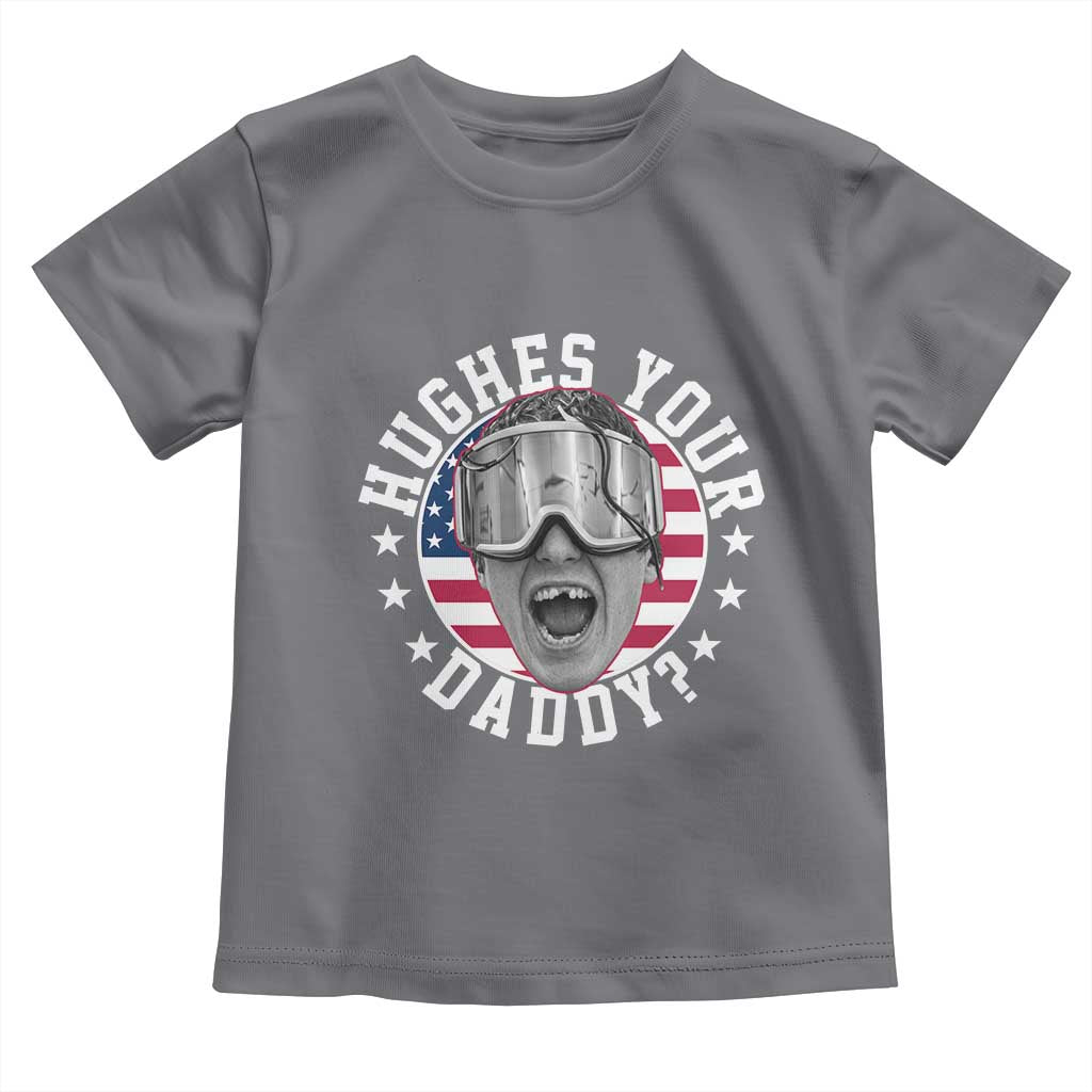 Funny Hughes Your Daddy Ice Hockey Fan Toddler T Shirt Golden Goal Champions Celebration TS14 Charcoal Print Your Wear