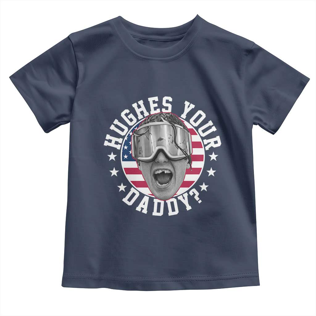 Funny Hughes Your Daddy Ice Hockey Fan Toddler T Shirt Golden Goal Champions Celebration TS14 Navy Print Your Wear