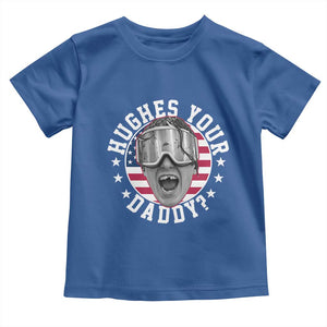Funny Hughes Your Daddy Ice Hockey Fan Toddler T Shirt Golden Goal Champions Celebration TS14 Royal Blue Print Your Wear