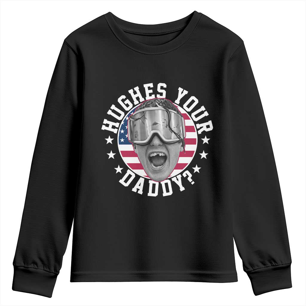 Funny Hughes Your Daddy Ice Hockey Fan Youth Sweatshirt Golden Goal Champions Celebration TS14 Black Print Your Wear