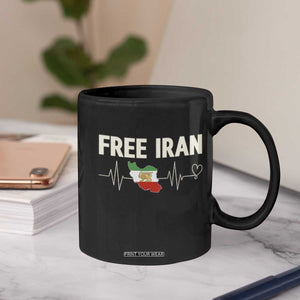 Free Iran Flag Coffee Mug Support Iranian Freedom TS14 Print Your Wear