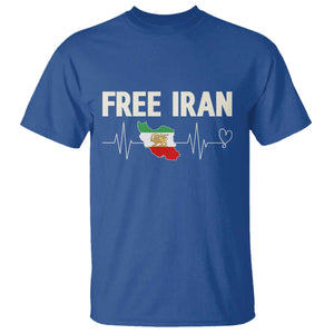 Free Iran Flag T Shirt Support Iranian Freedom TS14 Royal Blue Print Your Wear