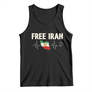 Free Iran Flag Tank Top Support Iranian Freedom TS14 Black Print Your Wear
