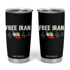 Free Iran Flag Tumbler Cup Support Iranian Freedom TS14 Black Print Your Wear