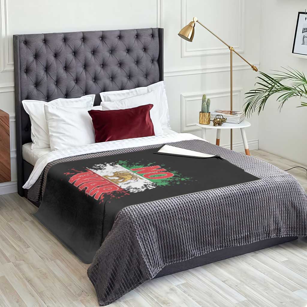 Free Iran Flag Throw Blanket No War Support Iranian Freedom TS14 Print Your Wear