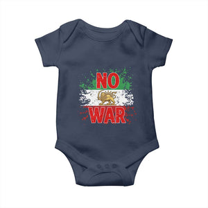 Free Iran Flag Baby Onesie No War Support Iranian Freedom TS14 Navy Print Your Wear