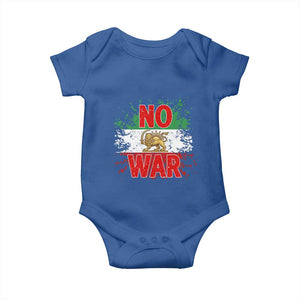 Free Iran Flag Baby Onesie No War Support Iranian Freedom TS14 Royal Blue Print Your Wear