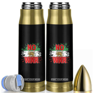 Free Iran Flag Bullet Tumbler No War Support Iranian Freedom TS14 Black Print Your Wear