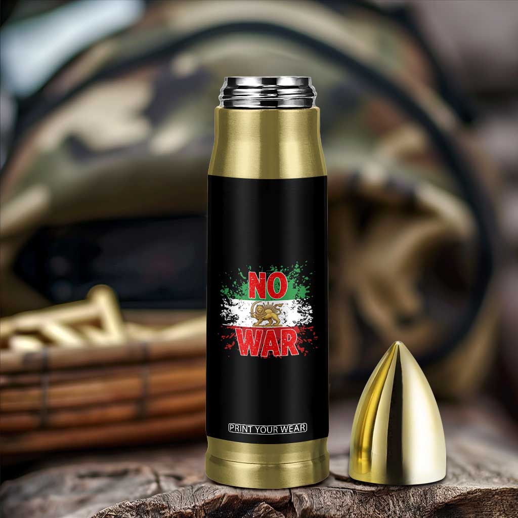Free Iran Flag Bullet Tumbler No War Support Iranian Freedom TS14 Print Your Wear
