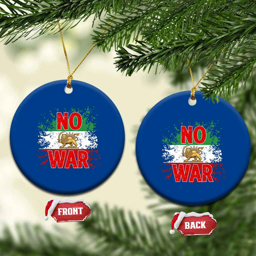 Free Iran Flag Ceramic Ornament No War Support Iranian Freedom TS14 1pc Blue Print Your Wear