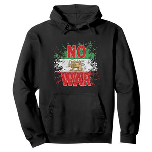 Free Iran Flag Hoodie No War Support Iranian Freedom TS14 Black Print Your Wear
