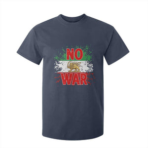 Free Iran Flag T Shirt For Kid No War Support Iranian Freedom TS14 Navy Print Your Wear