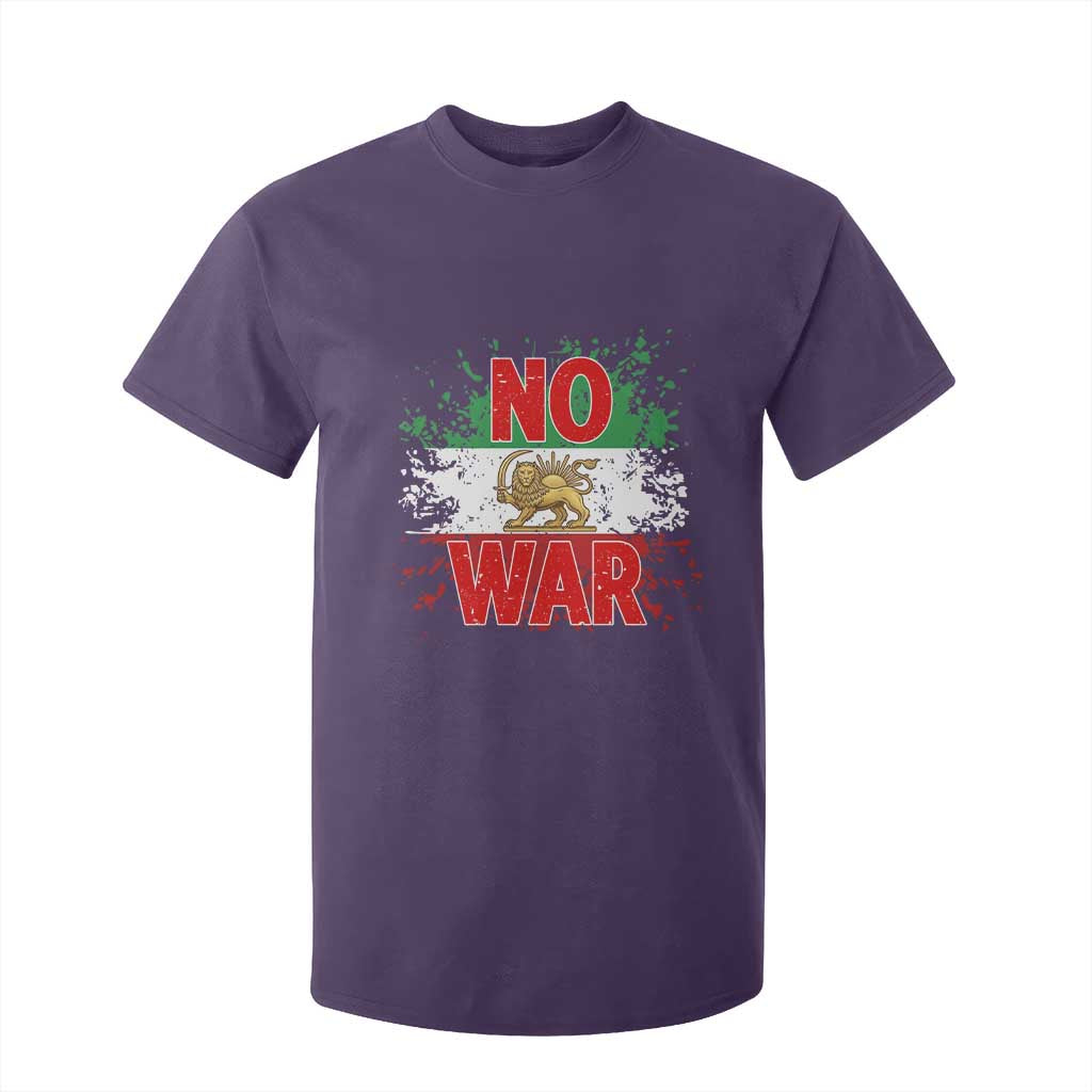 Free Iran Flag T Shirt For Kid No War Support Iranian Freedom TS14 Purple Print Your Wear