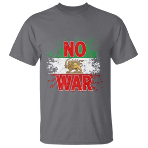 Free Iran Flag T Shirt No War Support Iranian Freedom TS14 Charcoal Print Your Wear