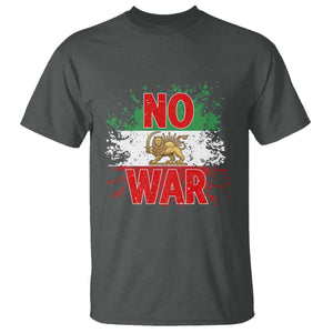 Free Iran Flag T Shirt No War Support Iranian Freedom TS14 Dark Heather Print Your Wear