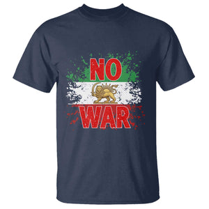 Free Iran Flag T Shirt No War Support Iranian Freedom TS14 Navy Print Your Wear