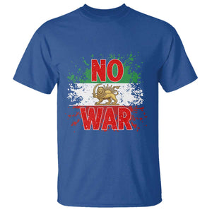 Free Iran Flag T Shirt No War Support Iranian Freedom TS14 Royal Blue Print Your Wear
