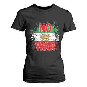 Free Iran Flag T Shirt For Women No War Support Iranian Freedom TS14 Black Print Your Wear