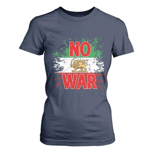 Free Iran Flag T Shirt For Women No War Support Iranian Freedom TS14 Navy Print Your Wear