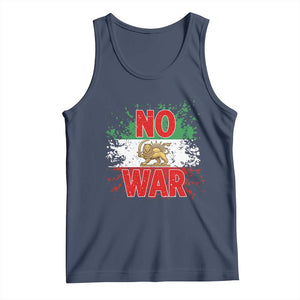 Free Iran Flag Tank Top No War Support Iranian Freedom TS14 Navy Print Your Wear