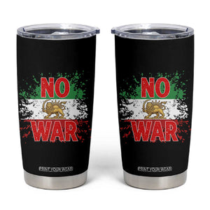 Free Iran Flag Tumbler Cup No War Support Iranian Freedom TS14 Black Print Your Wear