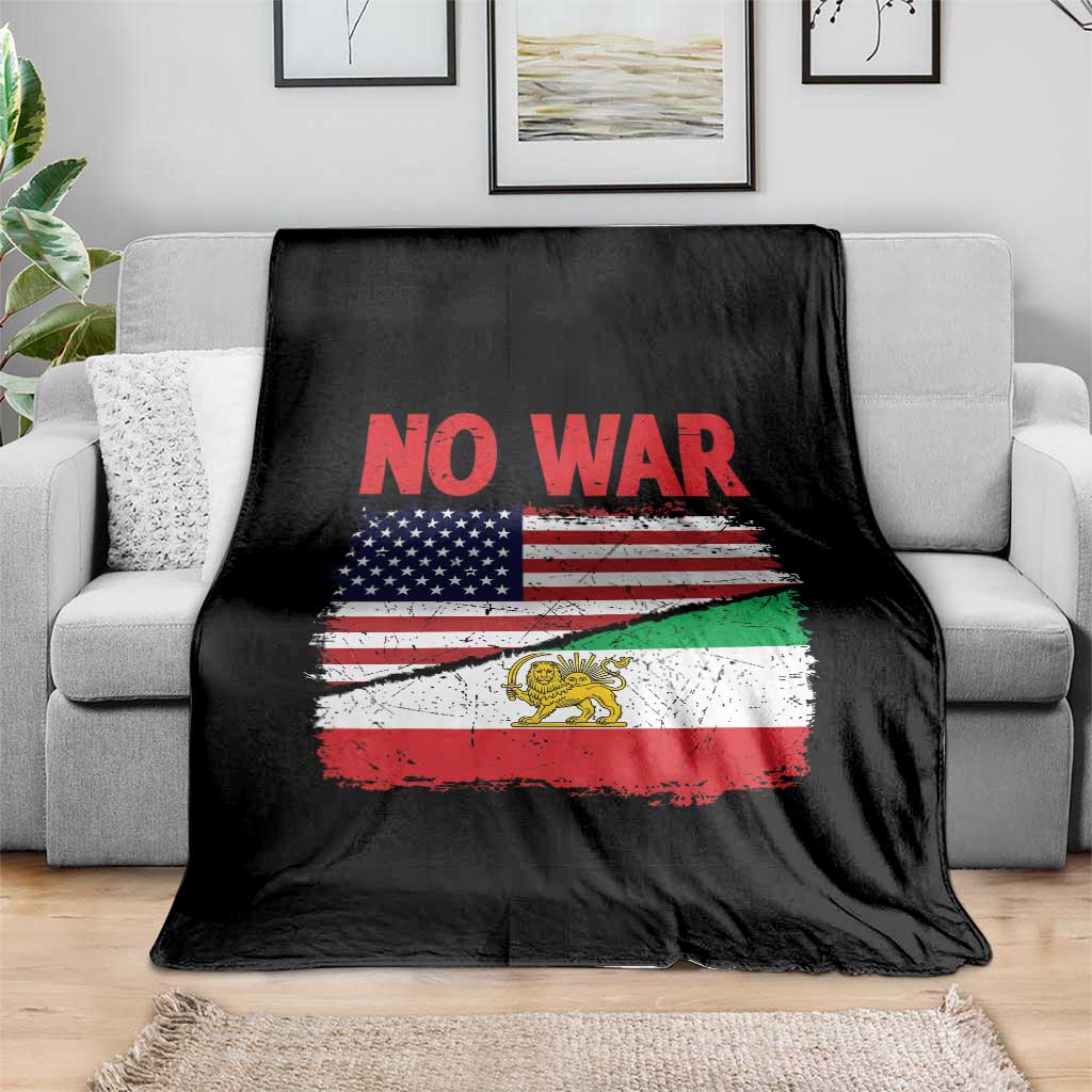 Free Iran Throw Blanket No War Peace American Iran Unity TS14 Print Your Wear