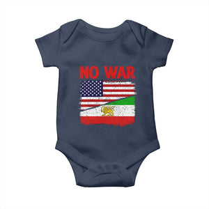 Free Iran Baby Onesie No War Peace American Iran Unity TS14 Navy Print Your Wear