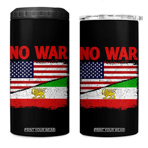 Free Iran 4 in 1 Can Cooler Tumbler No War Peace American Iran Unity TS14 One Size: 16 oz Black Print Your Wear