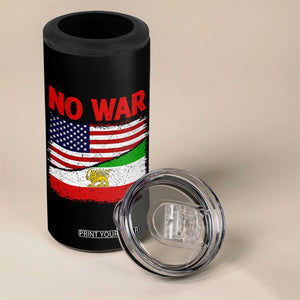 Free Iran 4 in 1 Can Cooler Tumbler No War Peace American Iran Unity TS14 Print Your Wear
