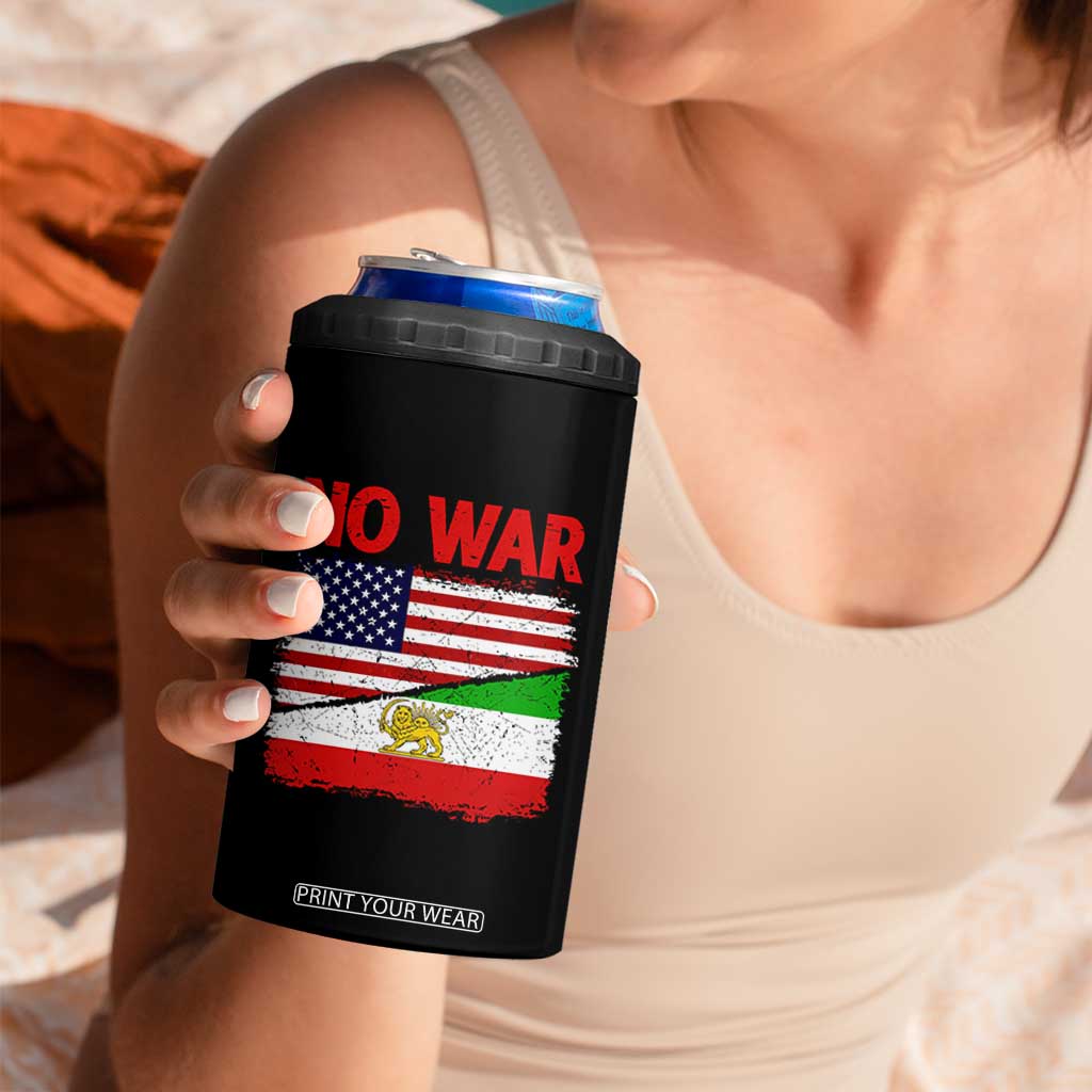 Free Iran 4 in 1 Can Cooler Tumbler No War Peace American Iran Unity TS14 Print Your Wear