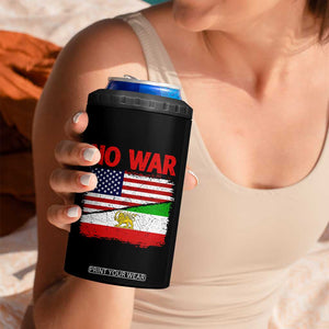 Free Iran 4 in 1 Can Cooler Tumbler No War Peace American Iran Unity TS14 Print Your Wear