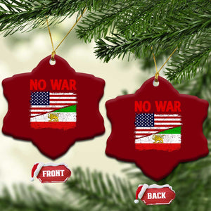 Free Iran Ceramic Ornament No War Peace American Iran Unity TS14 Print Your Wear