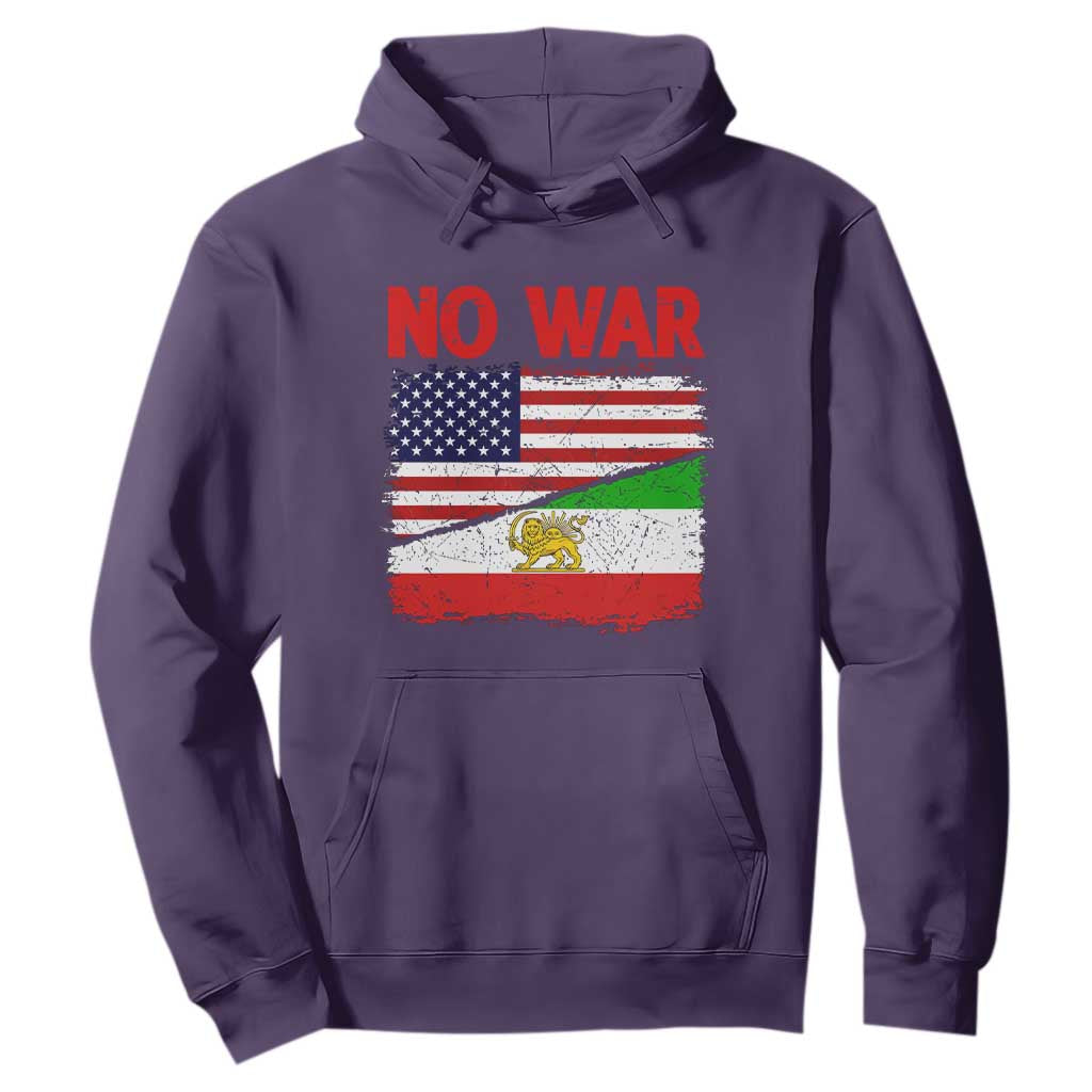Free Iran Hoodie No War Peace American Iran Unity TS14 Purple Print Your Wear