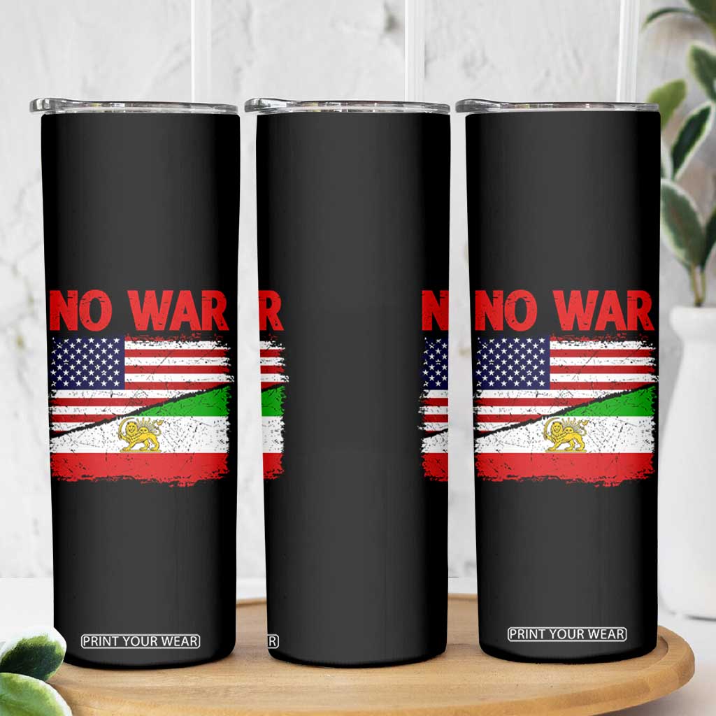 Free Iran Skinny Tumbler No War Peace American Iran Unity TS14 Print Your Wear
