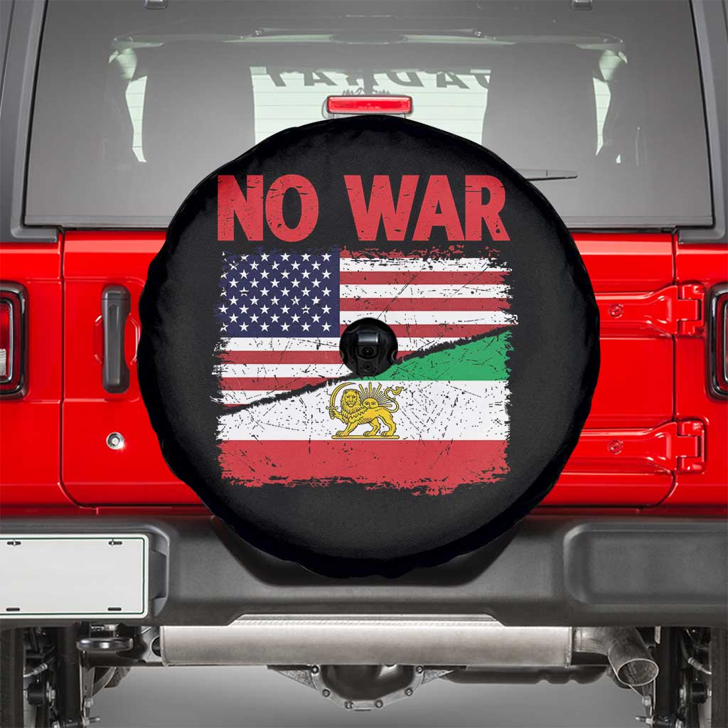 Free Iran Spare Tire Cover No War Peace American Iran Unity TS14 Black Print Your Wear