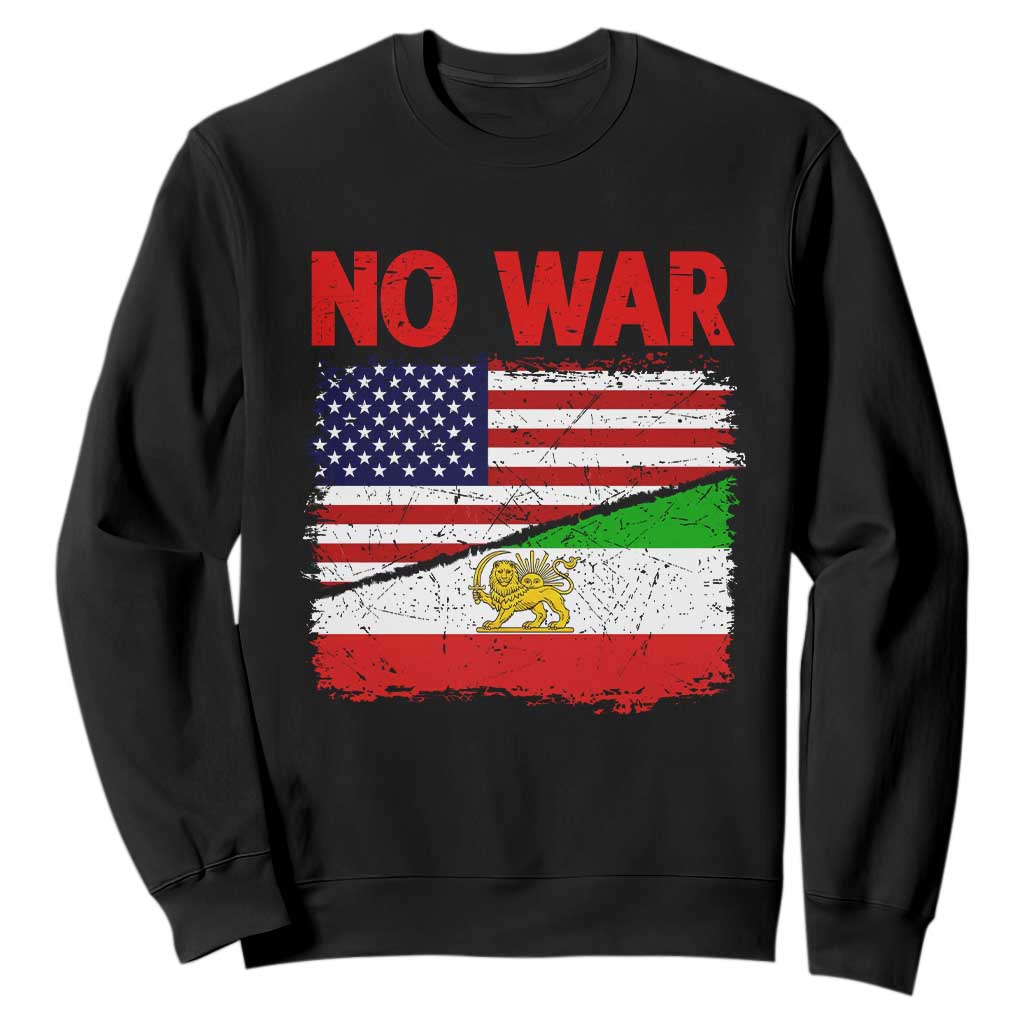 Free Iran Sweatshirt No War Peace American Iran Unity TS14 Black Print Your Wear