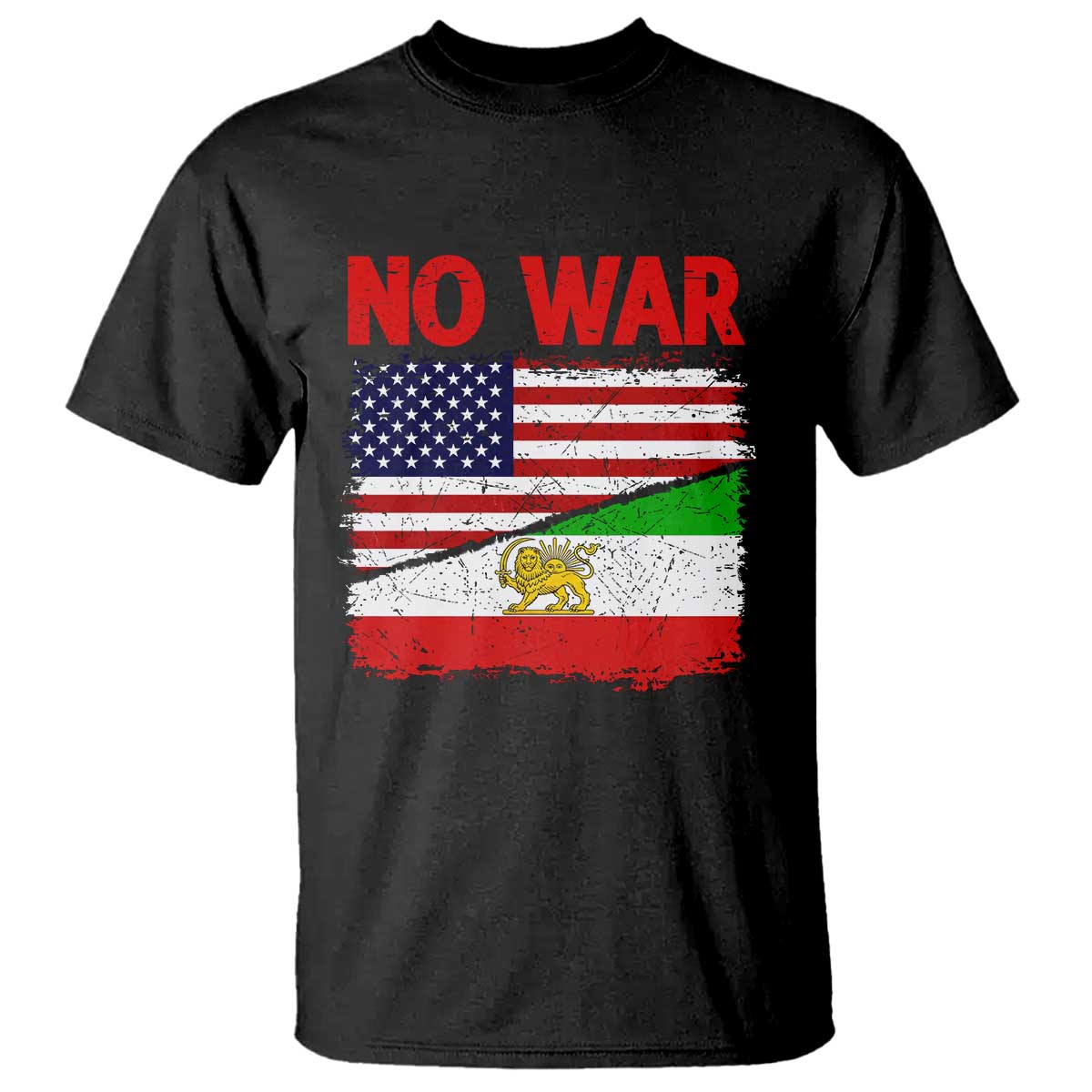 Free Iran T Shirt No War Peace American Iran Unity TS14 Black Print Your Wear