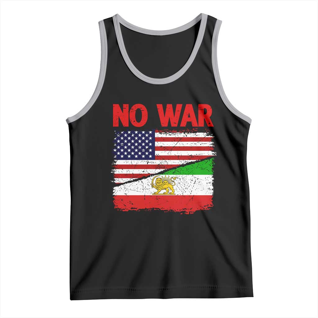 Free Iran Tank Top No War Peace American Iran Unity TS14 Black Athletic Heather Print Your Wear