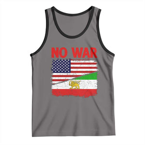 Free Iran Tank Top No War Peace American Iran Unity TS14 Deep Heather Black Print Your Wear